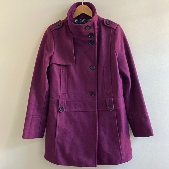 Tommy Hilfiger Jackets & Blazers - Tommy Hilfiger Purple Peacoat Size 10